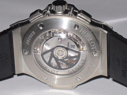Hublot Big Bang Aero Bang Automatic Men's Watch Steel Case With Rubber Strap Authentic Luxury Timepiece