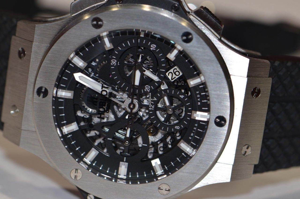 Hublot Big Bang Aero Bang Automatic Men's Watch Steel Case With Rubber Strap Authentic Luxury Timepiece