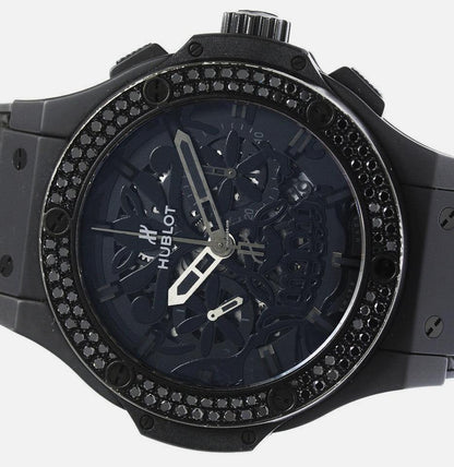 Hublot Big Bang Aero Bang Automatic Men's Watch Ceramic Case With Strap Authentic Luxury Timepiece