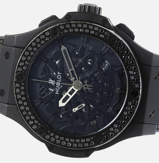 Hublot Big Bang Aero Bang Automatic Men's Watch Ceramic Case With Strap Authentic Luxury Timepiece