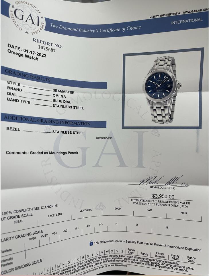 Omega Seamaster Automatic Men's Watch With Steel Case and Strap Authentic Luxury Timepiece