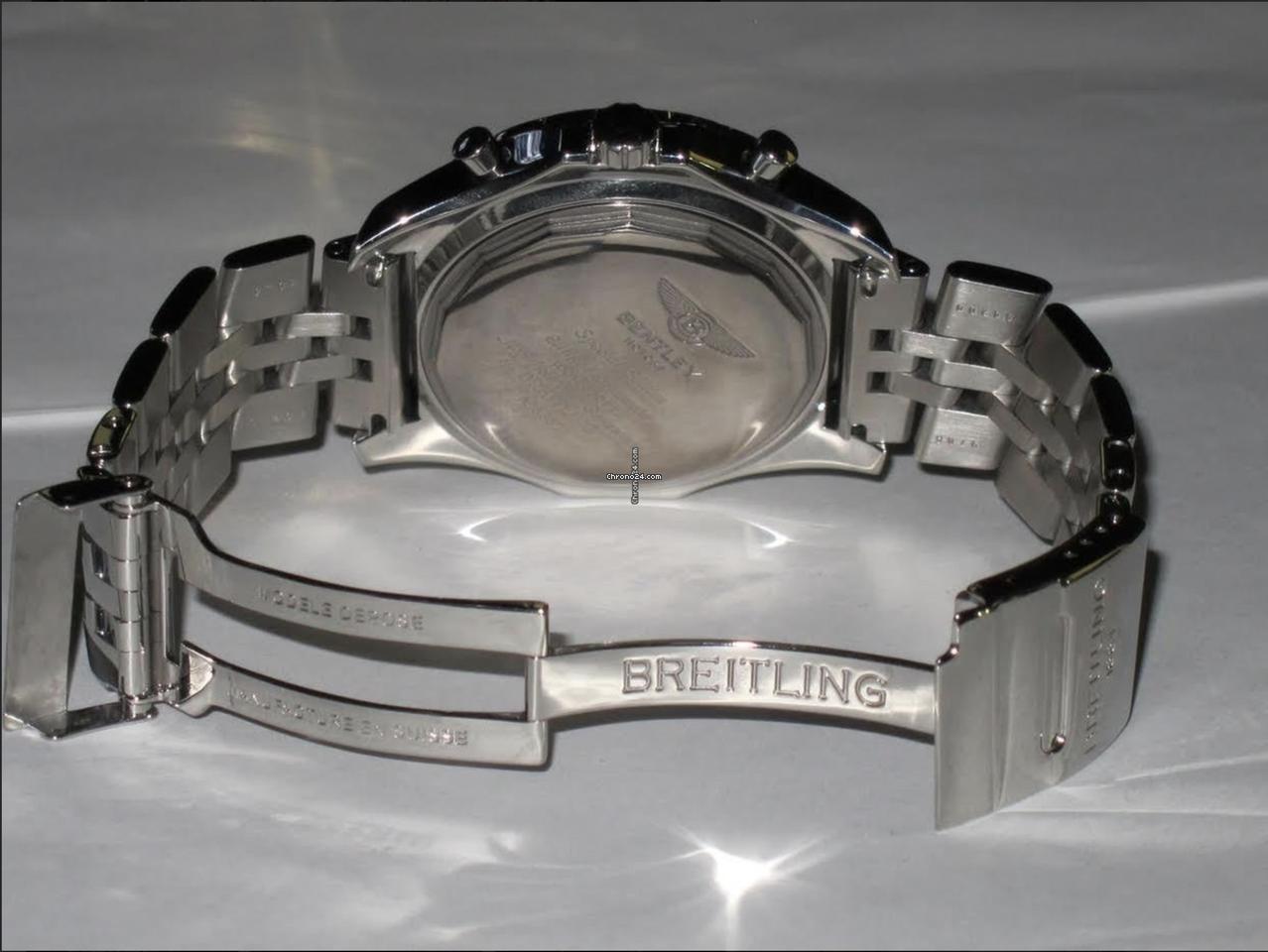 Breitling Bentley Motors Automatic Men's Watch With Steel Case and Strap Authentic Luxury Timepiece