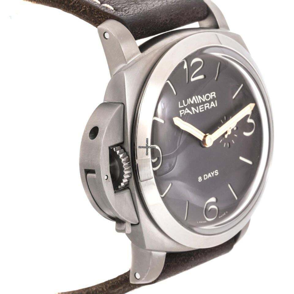 Panerai Luminor 1950 Manual winding Men's Watch Titanium Case With Leather Strap Authentic Luxury Timepiece