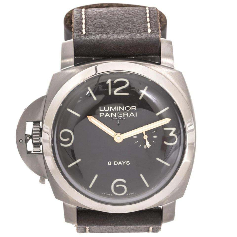 Panerai Luminor 1950 Manual winding Men's Watch Titanium Case With Leather Strap Authentic Luxury Timepiece