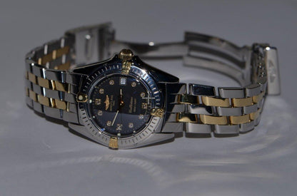 Breitling Quartz Women's Watch Gold/Steel Case With Gold/Steel Strap Authentic Luxury Timepiece