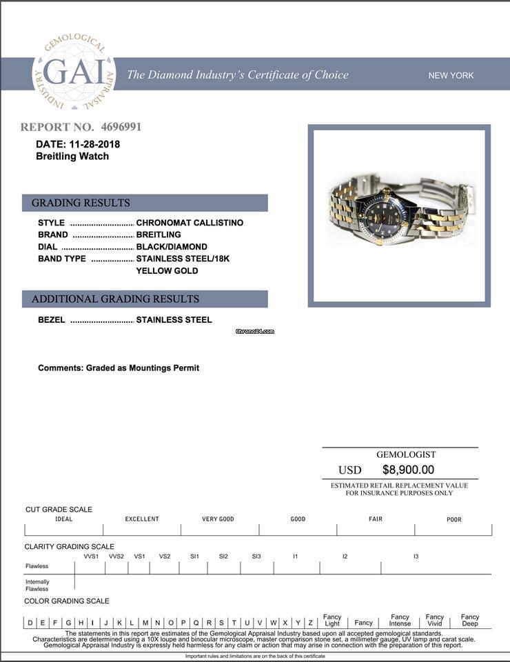 Breitling Quartz Women's Watch Gold/Steel Case With Gold/Steel Strap Authentic Luxury Timepiece