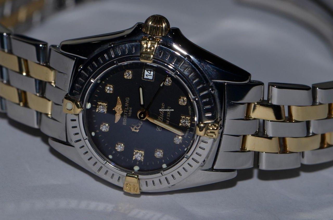 Breitling Quartz Women's Watch Gold/Steel Case With Gold/Steel Strap Authentic Luxury Timepiece