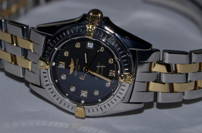 Breitling Quartz Women's Watch Gold/Steel Case With Gold/Steel Strap Authentic Luxury Timepiece