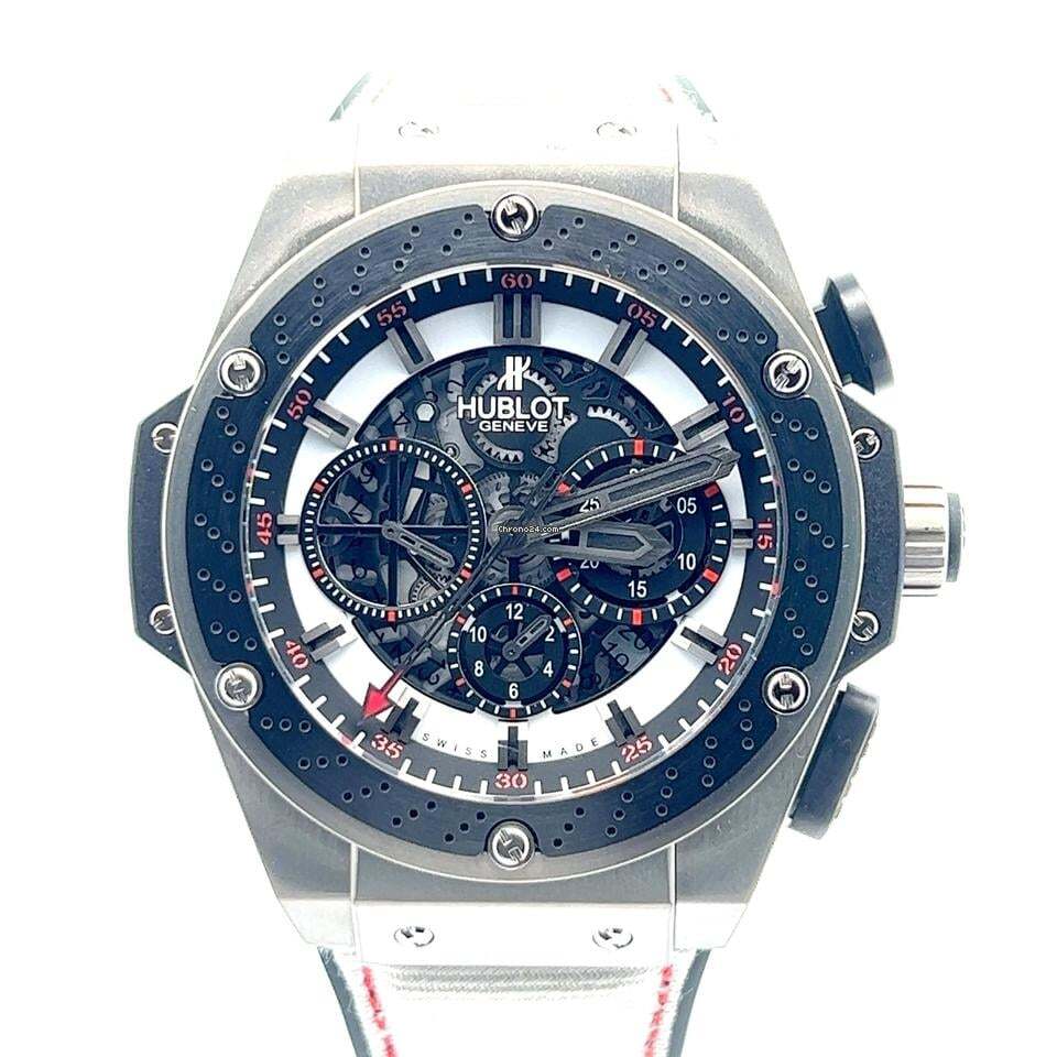 Hublot King Power Automatic Men's Watch Case With Textile Strap Authentic Luxury Timepiece
