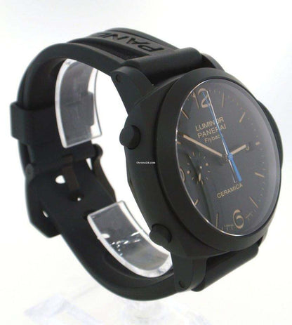 Panerai Luminor 1950 3 Days Chrono Flyback Automatic Men's Watch Ceramic Case With Rubber Strap Authentic Luxury Timepiece