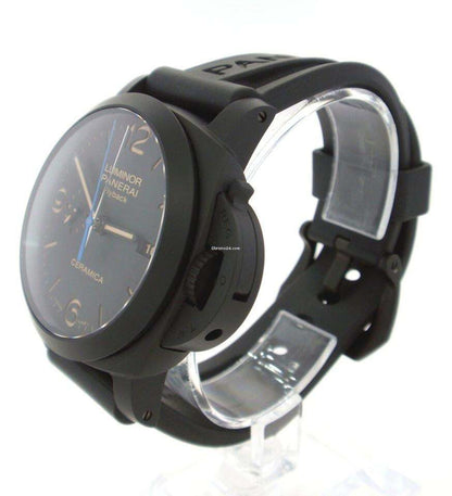 Panerai Luminor 1950 3 Days Chrono Flyback Automatic Men's Watch Ceramic Case With Rubber Strap Authentic Luxury Timepiece