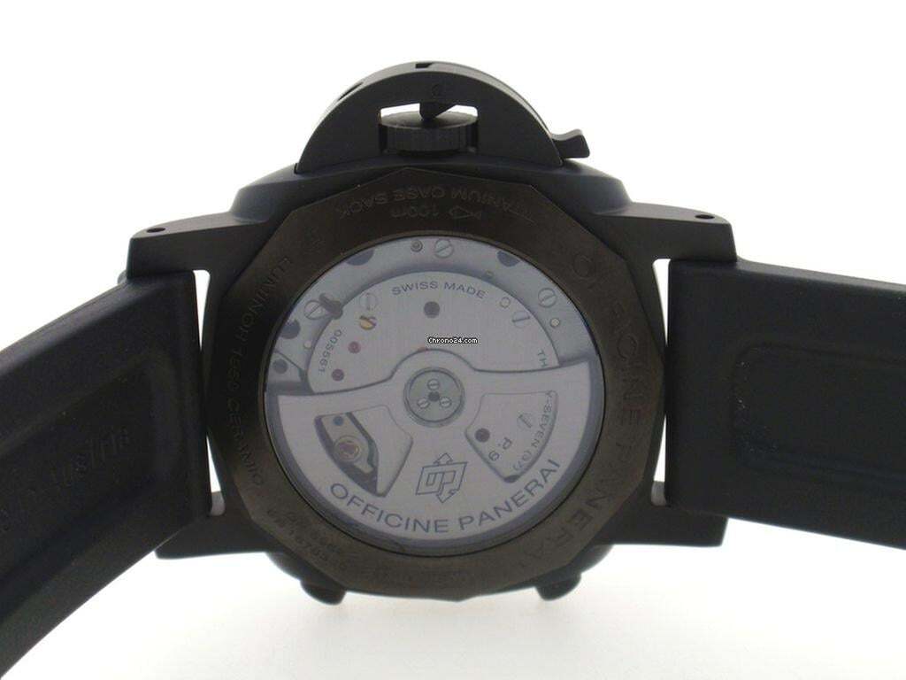 Panerai Luminor 1950 3 Days Chrono Flyback Automatic Men's Watch Ceramic Case With Rubber Strap Authentic Luxury Timepiece