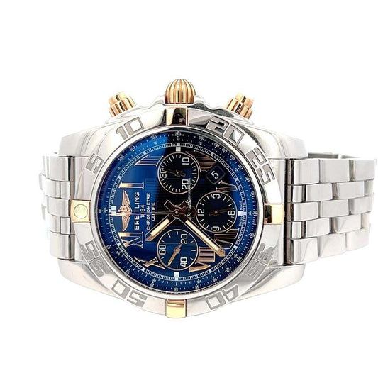 Breitling Chronomat Automatic Men's Watch Gold/With Steel Case and Strap Authentic Luxury Timepiece