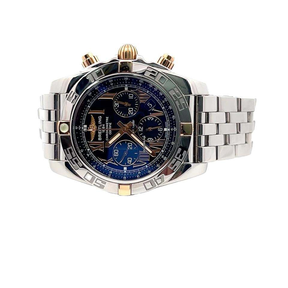 Breitling Chronomat Automatic Men's Watch Gold/With Steel Case and Strap Authentic Luxury Timepiece