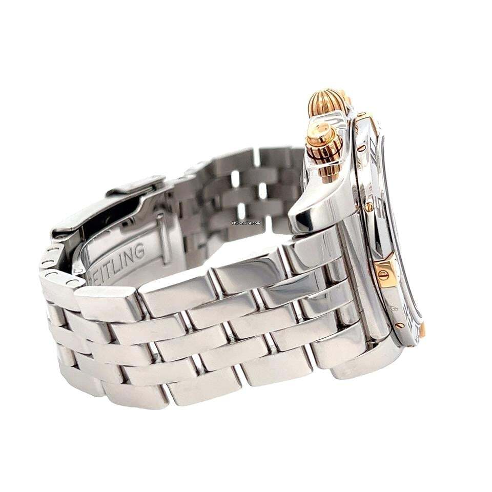 Breitling Chronomat Automatic Men's Watch Gold/With Steel Case and Strap Authentic Luxury Timepiece