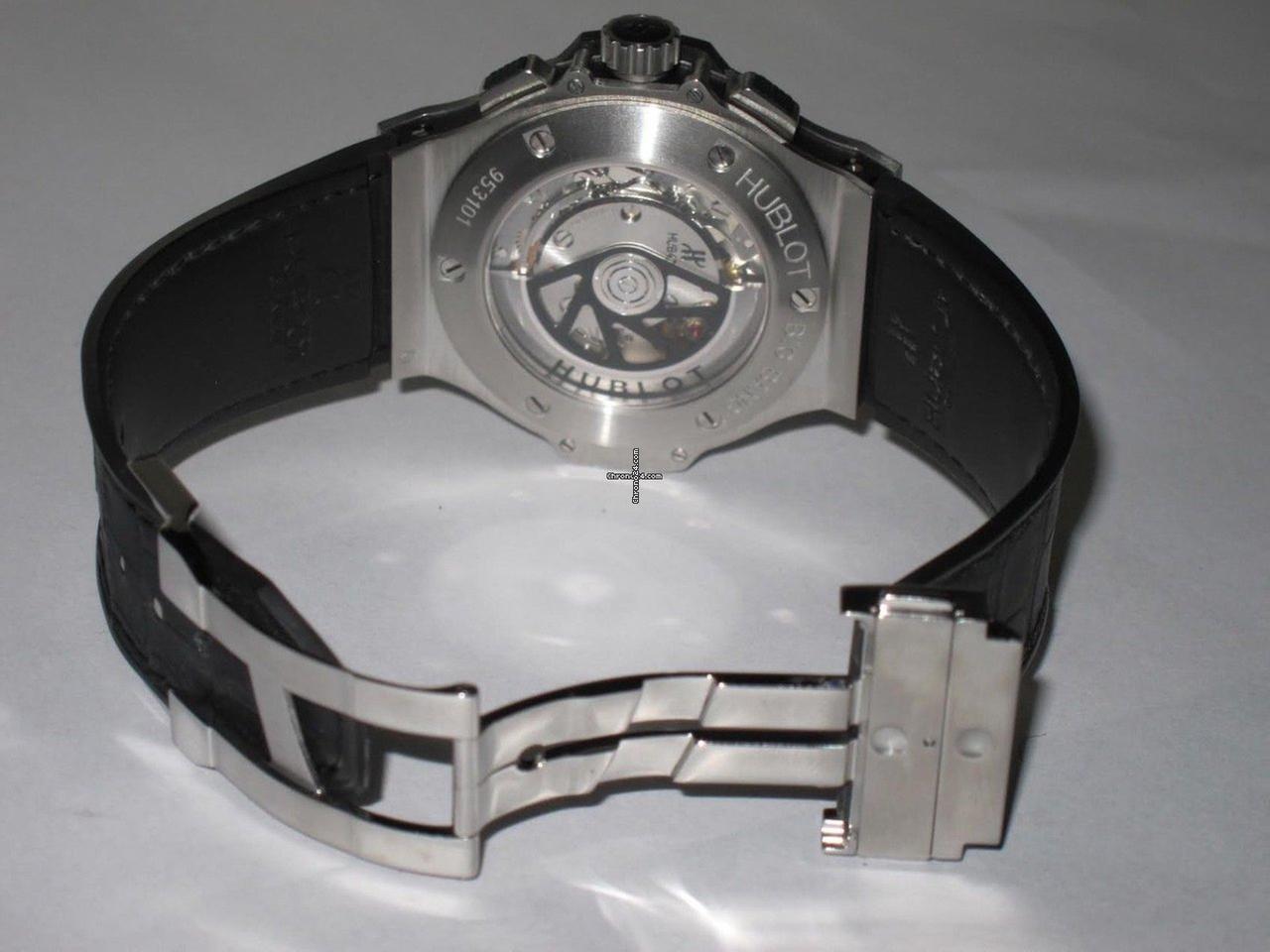 Hublot Big Bang Aero Bang Automatic Men's Watch Steel Case With Leather Strap Authentic Luxury Timepiece