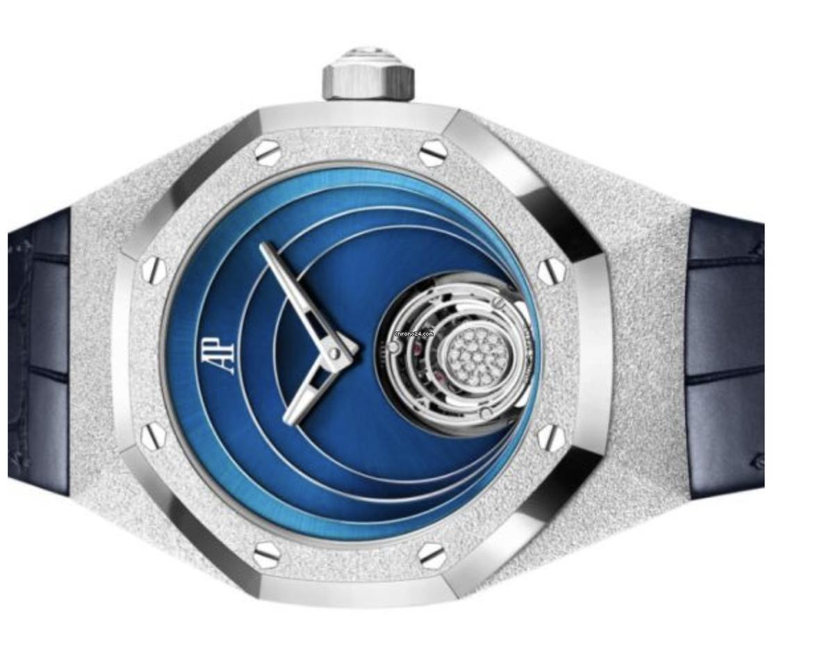 Audemars Piguet Royal Oak Concept Manual winding Men's Watch White Gold Case With Rubber Strap Authentic Luxury Timepiece