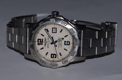 Breitling Colt 44 Quartz Men's Watch With Steel Case and Strap Authentic Luxury Timepiece