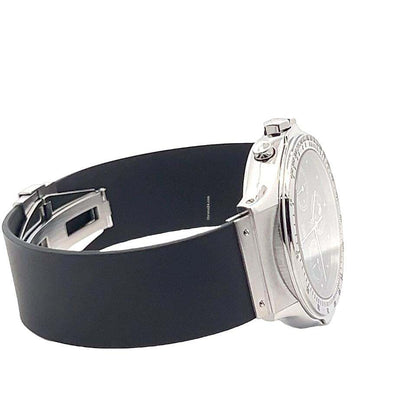 Hublot Quartz Men's Watch Steel Case With Rubber Strap Authentic Luxury Timepiece