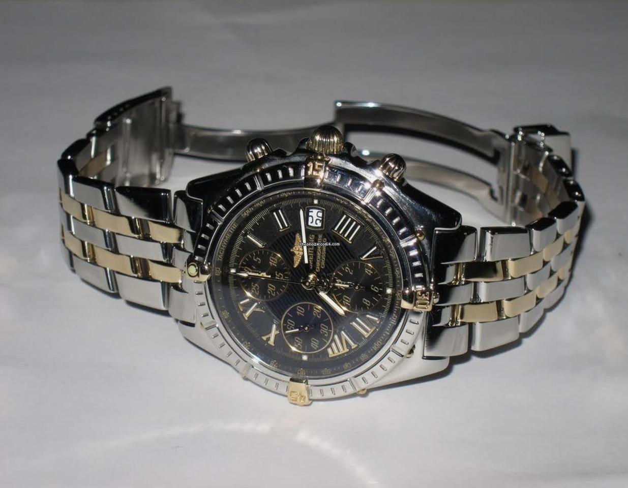 Breitling Windrider Automatic Men's Watch Gold/Steel Case With Gold/Steel Strap Authentic Luxury Timepiece