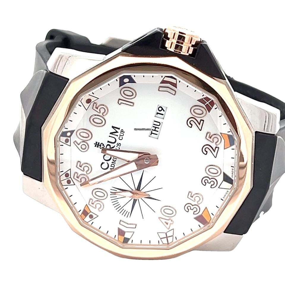 Corum Admiral's Cup Automatic Unisex Watch Titanium Case With Rubber Strap Authentic Luxury Timepiece