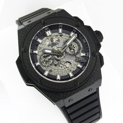 Hublot King Power Automatic Men's Watch Carbon Case With Rubber Strap Authentic Luxury Timepiece