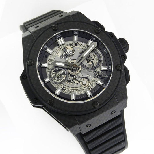 Hublot King Power Automatic Men's Watch Carbon Case With Rubber Strap Authentic Luxury Timepiece