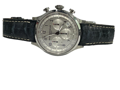 Baume & Mercier Capeland Automatic Men's Watch Steel Case With Leather Strap Authentic Luxury Timepiece