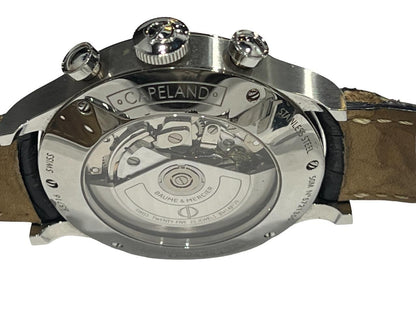 Baume & Mercier Capeland Automatic Men's Watch Steel Case With Leather Strap Authentic Luxury Timepiece
