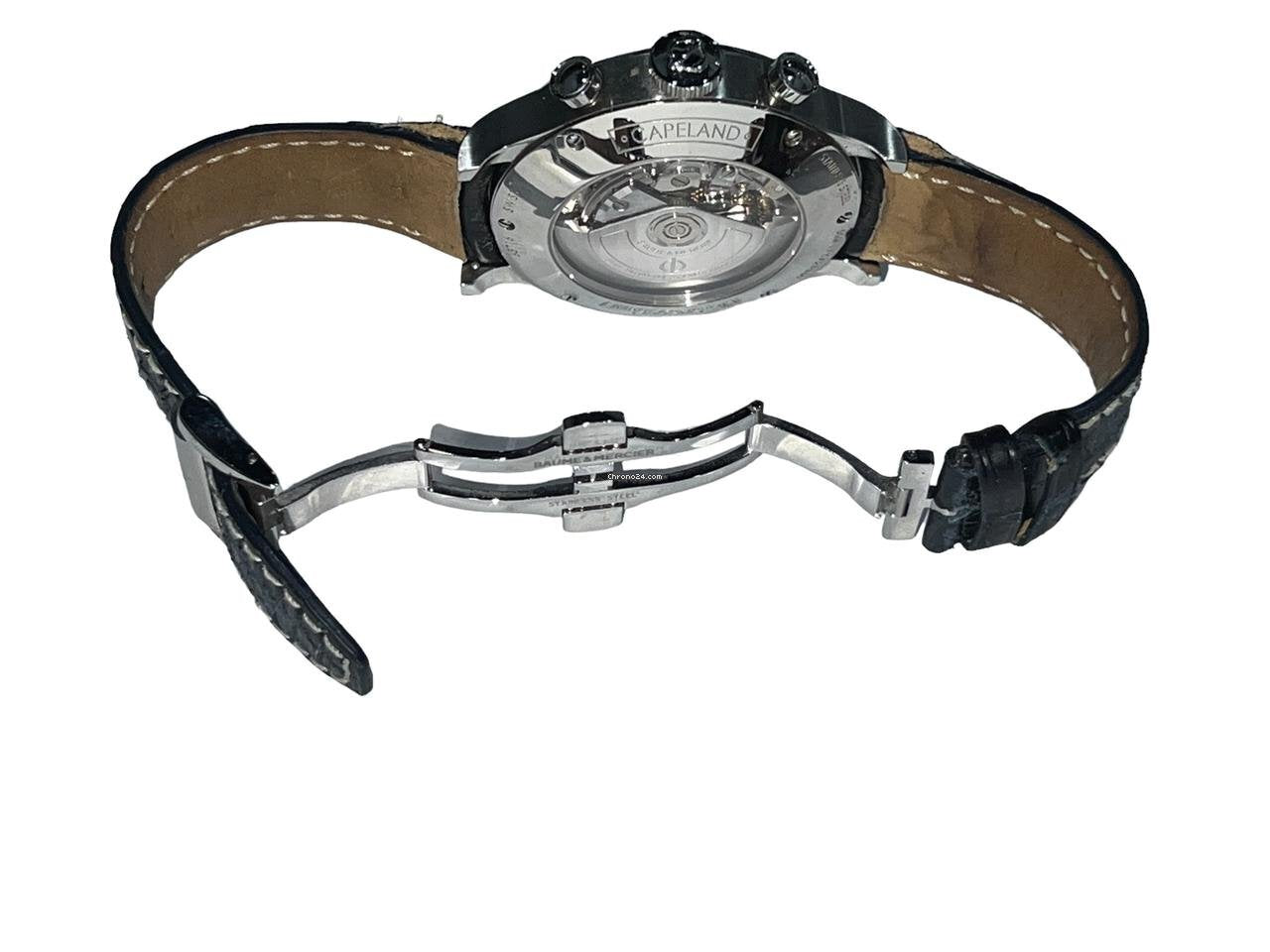 Baume & Mercier Capeland Automatic Men's Watch Steel Case With Leather Strap Authentic Luxury Timepiece