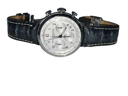 Baume & Mercier Capeland Automatic Men's Watch Steel Case With Leather Strap Authentic Luxury Timepiece