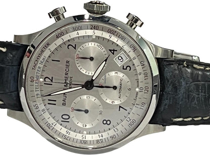 Baume & Mercier Capeland Automatic Men's Watch Steel Case With Leather Strap Authentic Luxury Timepiece