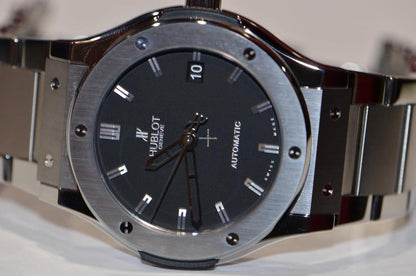 Hublot Classic Fusion Automatic Men's Watch With Steel Case and Strap Authentic Luxury Timepiece