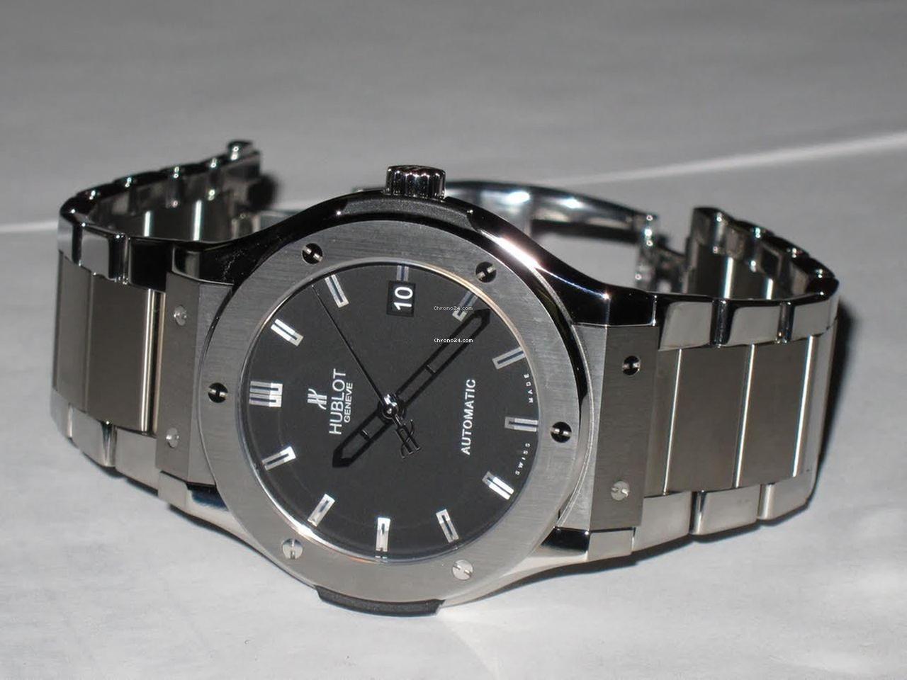 Hublot Classic Fusion Automatic Men's Watch With Steel Case and Strap Authentic Luxury Timepiece