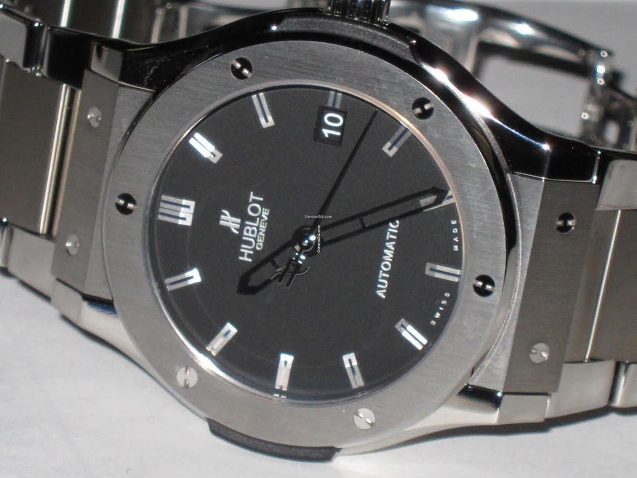 Hublot Classic Fusion Automatic Men's Watch With Steel Case and Strap Authentic Luxury Timepiece