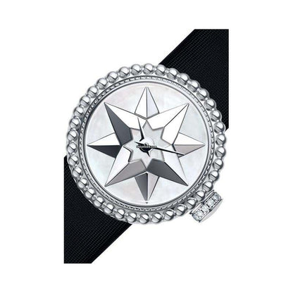 Quartz Women's Watch Steel Case With Leather Strap Authentic Luxury Timepiece