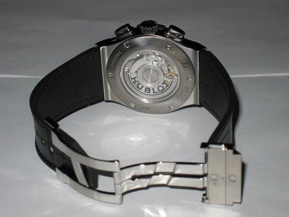 Hublot Classic Fusion Chronograph Automatic Men's Watch Steel Case With Leather Strap Authentic Luxury Timepiece