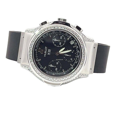 Hublot Elegant Automatic Men's Watch Steel Case With Rubber Strap Authentic Luxury Timepiece