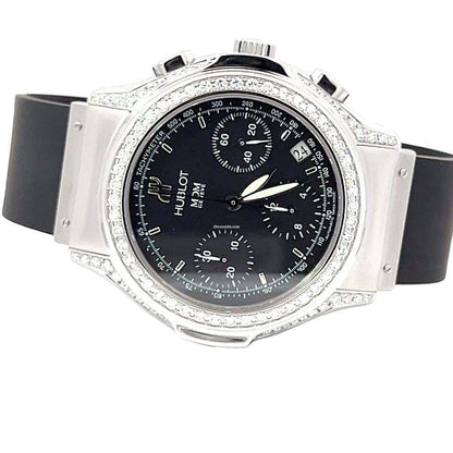 Hublot Elegant Automatic Men's Watch Steel Case With Rubber Strap Authentic Luxury Timepiece