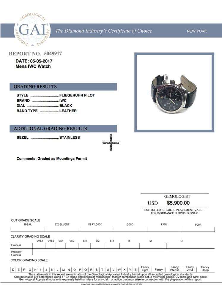 IWC Quartz Men's Watch Steel Case With Leather Strap Authentic Luxury Timepiece