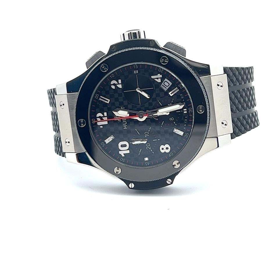 Hublot Big Bang 41 mm Automatic Men's Watch Steel Case With Rubber Strap Authentic Luxury Timepiece