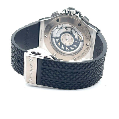 Hublot Big Bang 41 mm Automatic Men's Watch Steel Case With Rubber Strap Authentic Luxury Timepiece