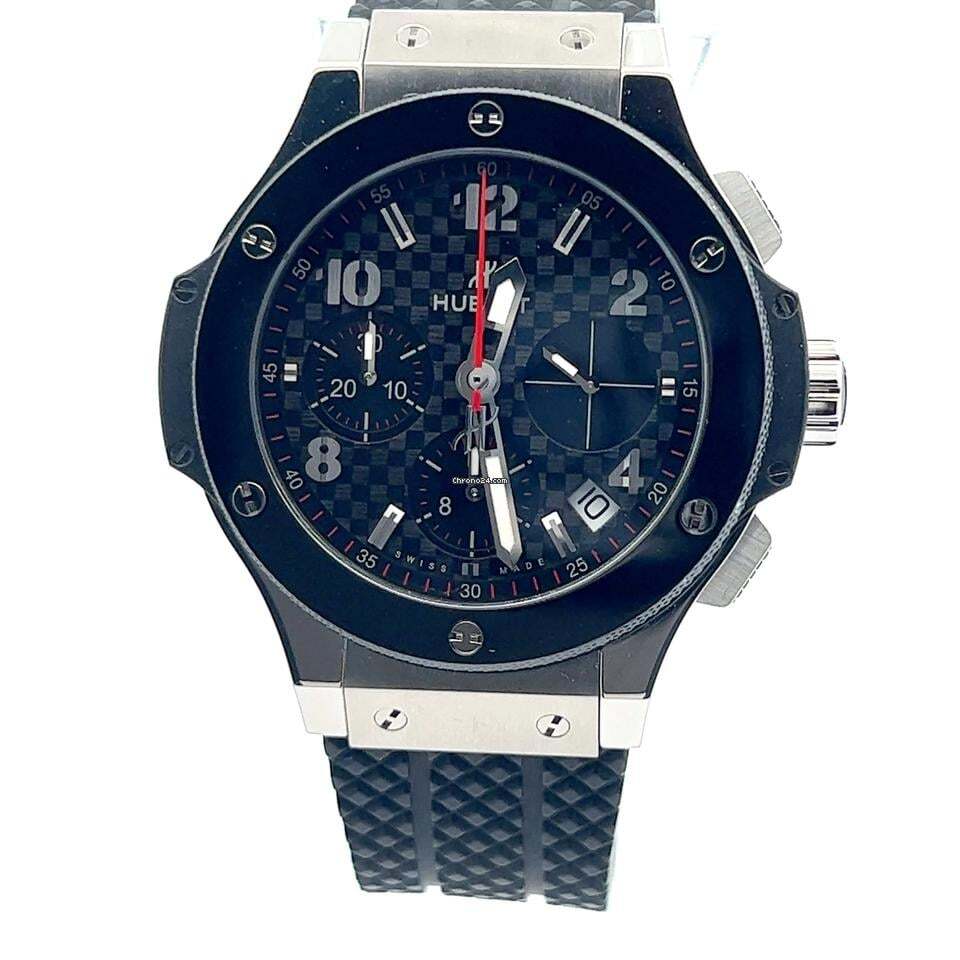 Hublot Big Bang 41 mm Automatic Men's Watch Steel Case With Rubber Strap Authentic Luxury Timepiece