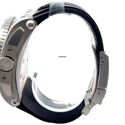 Azimuth Automatic Men's Watch Steel Case With Rubber Strap Authentic Luxury Timepiece