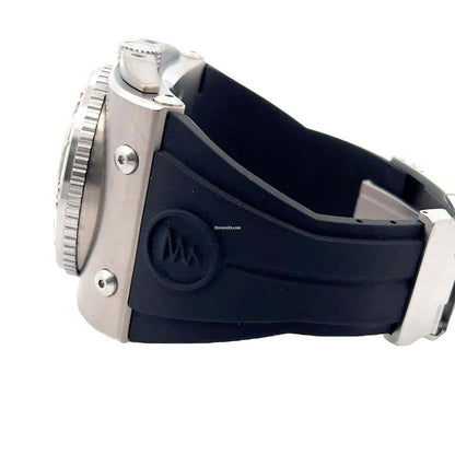 Azimuth Automatic Men's Watch Steel Case With Rubber Strap Authentic Luxury Timepiece