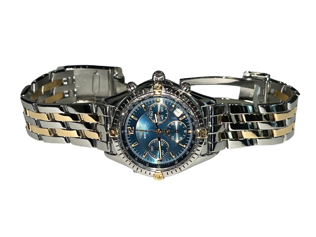 Breitling Chronomat Automatic Men's Watch Steel Case With Gold/Steel Strap Authentic Luxury Timepiece