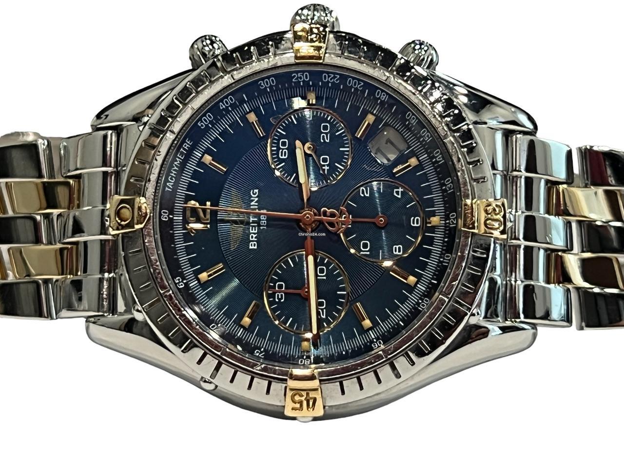 Breitling Chronomat Automatic Men's Watch Steel Case With Gold/Steel Strap Authentic Luxury Timepiece