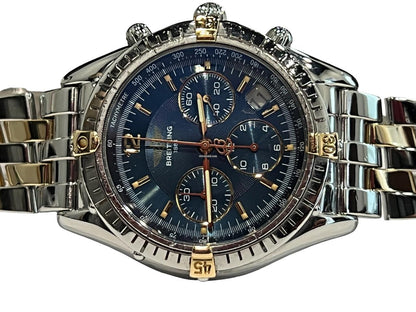Breitling Chronomat Automatic Men's Watch Steel Case With Gold/Steel Strap Authentic Luxury Timepiece