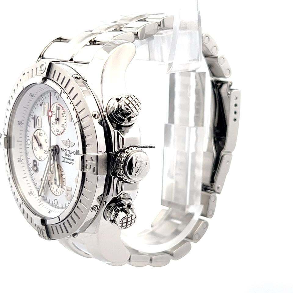 Breitling Super Avenger Automatic Men's Watch With Steel Case and Strap Authentic Luxury Timepiece