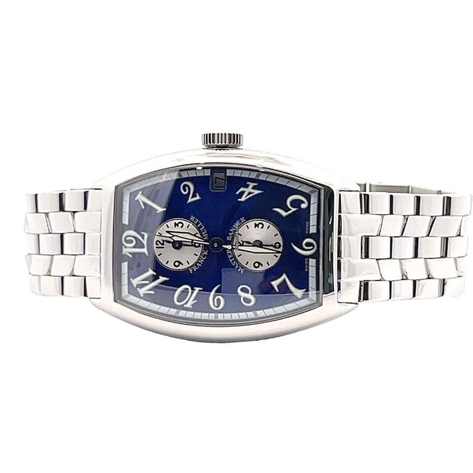 Franck Muller Master Banker Automatic Men's Watch With Steel Case and Strap Authentic Luxury Timepiece